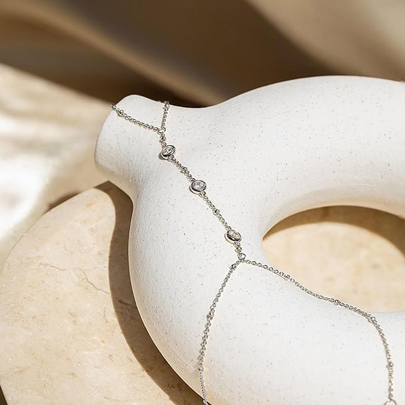 CSIYANJRY99 Snake Hand Chain Bracelet Snake Chain Finger Ring Bracelet Slave Chain Hand Harness Bracelet Snake Pearl Friendship Bracelet Jewelry Accessories - Image 4